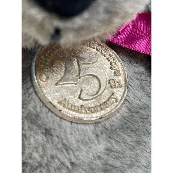 Vtg. Limited Edition Jointed STERLING BEAR Teddy Bear 25th Gray California 14” - Picture 2 of 4